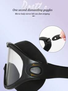 泳镜 硅胶泳镜 大镜框带耳塞 男女通用 专业高清防雾眼镜 游泳配件 - A - 查看 6