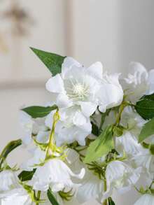 MEHELANY 1 pezzo Giglio della valle bianco artificiale in seta per decorazione a cesto appeso, adatto per casa, matrimonio, decorazione per feste, vaso da terra, balcone, arco nuziale, decorazione per profumo da sposa, parete interna del soggiorno, matrimonio all'aperto - Bianco - Visualizzare 5