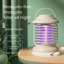 Lampu Pengusir Nyamuk UV 2-in-1, Lampu Malam Cahaya Hangat, Lampu Pengusir Nyamuk Portabel untuk Dalam/Luar Ruangan, Dapat Diisi Ulang USB, 800mAh - MultiWarna - View 8