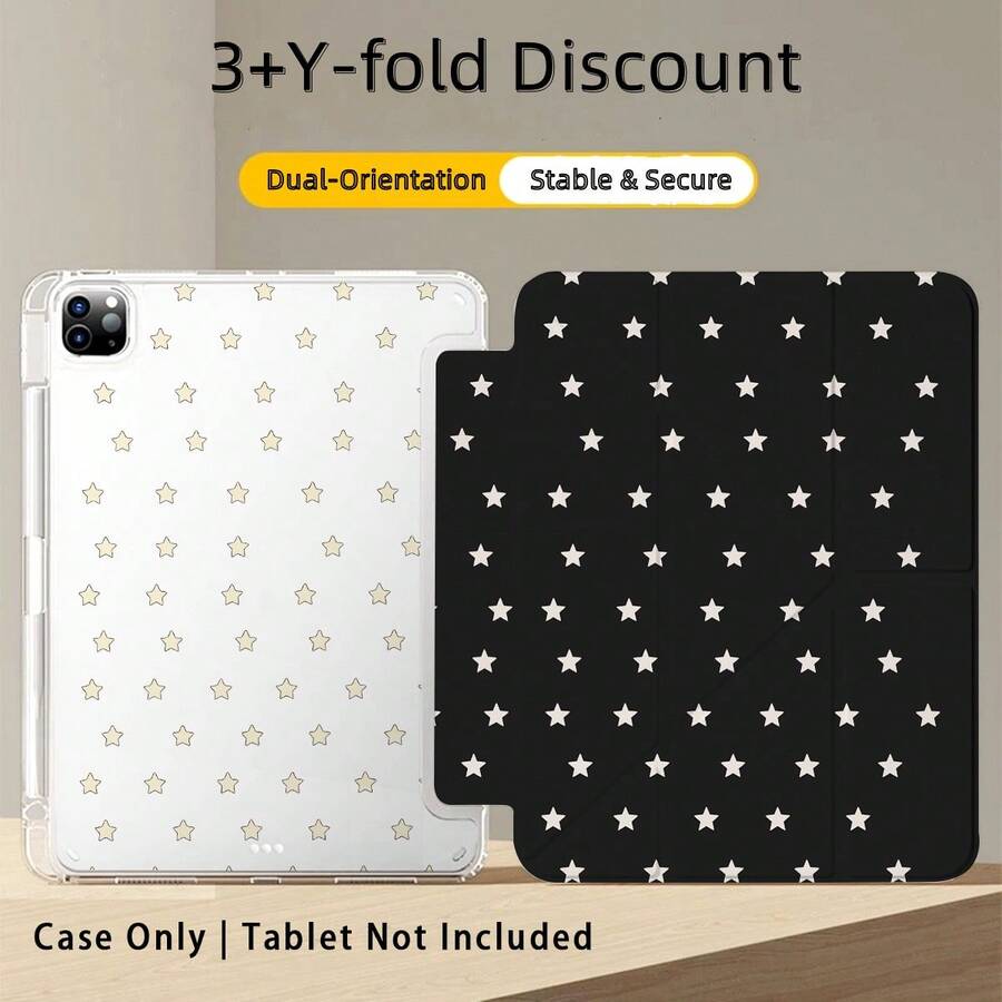 亚克力水晶彩绘平板电脑保护套，带支架，星形图案，兼容三星 A9/A9+/S9/S9FE/A11/A11+/S11/S10 FE/S10 FE+/S10 Lite、A16 2025、Air 11/13、M3 2025、Mini 7 A17、Pro 2024、Air 11/13、M2 2024、Pro 11/13、M4 2024、Pro 12.9、7/8/9 代、10.2、10 代、10.9、Air 4/5/6/7/8、10.9、Pro 11、4/5/6 代、Mini 6、SE 11、荣耀、Matepad SE 11。 - 彩色 - 查看 1