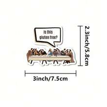 3 Inches, 1/2/5 Pcs | Gluten-Free? | "The Last Supper" Vinyl Sticker | Funny Satirical Paper Cutting Stickers, Suitable For Laptops, Cars And Water Bottles | Emotional Expression And Mental Health Awareness Stickers | Great Gift For Teachers And Book Lovers - A - View 8