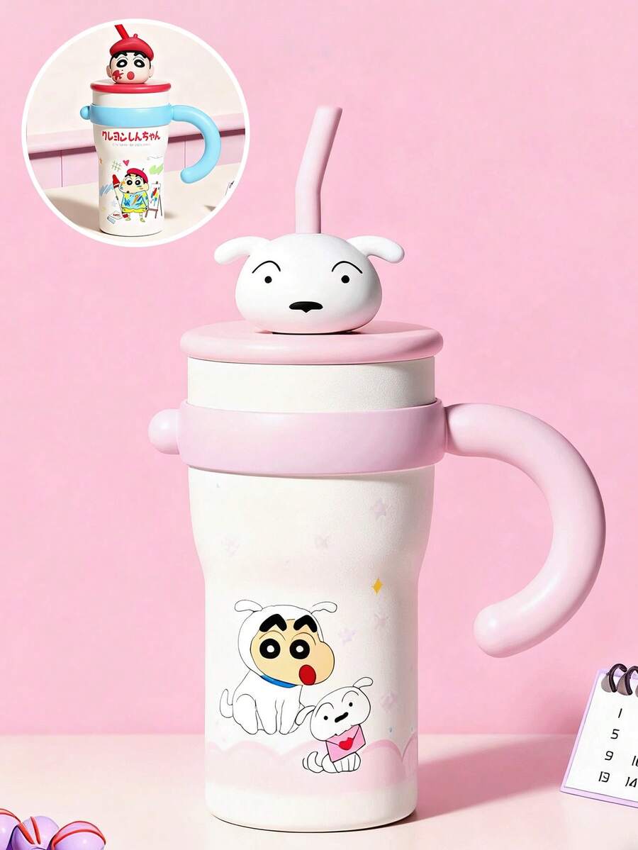 CRAYON SHINCHAN 2026新款真空保温水瓶，高品质316不锈钢杯，情侣礼物 - 彩色 - 查看 1