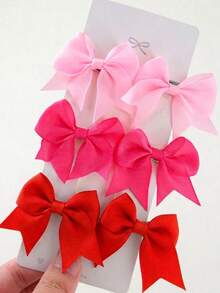 10pcs Colorful Fabric Bow Hair Clips, Cute & Versatile Hair Accessories Suitable For Daily Use, Commuting, Casual Hairstyles, Minimalist & Elegant For Spring/Summer - Multicolor - View 4