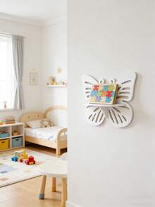 OBOVAY 1 pieza Estante de almacenamiento con forma de mariposa, Estante de almacenamiento de pared, Colgante de pared con forma de mariposa, Utilizado para decoración de habitación de bebé Estante de almacenamiento, Decoración del hogar, Elementos esenciales de la habitación, Elementos esenciales de la habitación de niños, Elementos esenciales para recién nacidos, Decoración de habitación rosa - Multicolor - Ver 6
