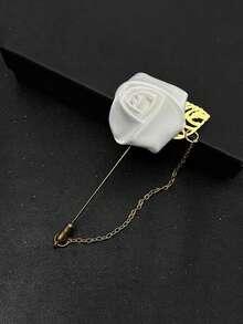 1枚玫瑰花链胸针，西装衬衫连衣裙翻领别针，男女通用，适合节日派对婚礼佩戴。 - 玫瑰花胸針 - 查看 10