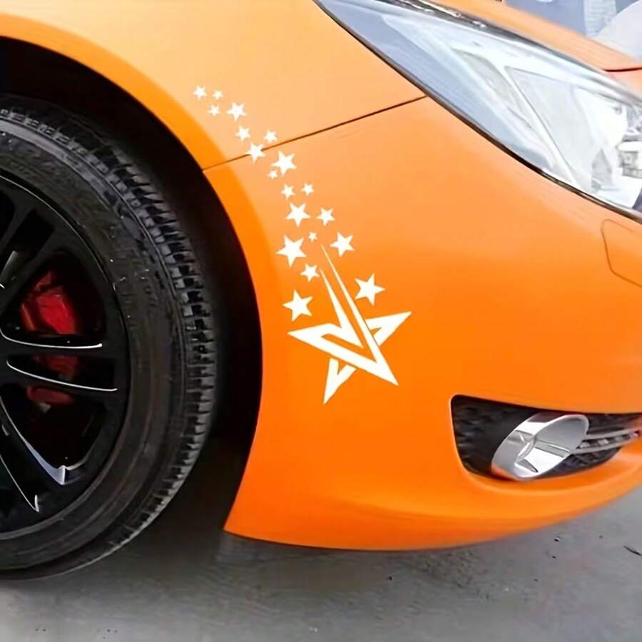 1 Paar Meteoriten, Sterne, Pentagramm Vinyl Autoaufkleber, DIY Dekorationen, geeignet für alle Automodelle - A - Übersicht 1