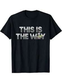 High-Quality 100% Pure Cotton Summer Men's T-Shirt 1pcs Men's Casual Round Neck Short Sleeve T Shirt Mandalorian This Is The Way Graphic Tee 220g Heavy T Shirt & Grogu 100% Cotton Digital Print Tee Cool Summer Retro And Luxurious Sports And Leisure Style, Suitable For Daily Sports Wear - Black - View 8