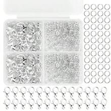 QIAO 300 chiếc/hộp Khóa càng cua mạ vàng bạc, khoen nối mở dùng để làm trang sức thủ công, vòng tay, dây chuyền. - Nhiều màu - Xem 14