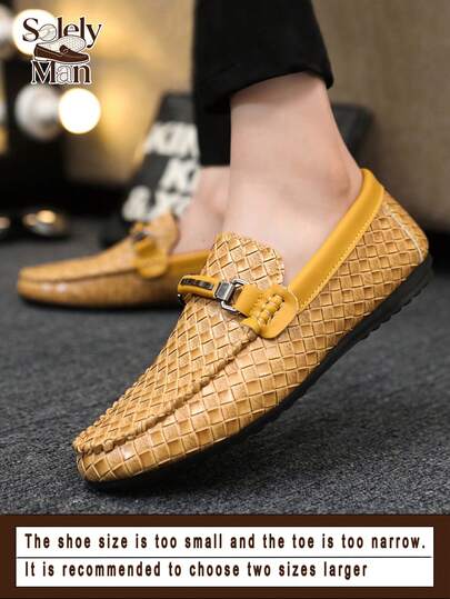 Mocasines casuales para hombres, nuevos mocasines tipo penny versátiles, zapatos náuticos slip-on, zapatos holgados, zapatos de cubierta de cuero, zapatos casuales planos (corren pequeños y estrechos, por favor pida 2 tallas talla grande grandes)