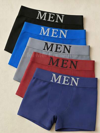 Kit Ate 5 Cuecas Boxers Masculina Confortável Macia Cueca Adulto de Microfibra Cores Lisa Variadas 