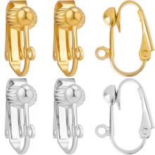 20 chiếc kẹp tai lò xo, thích hợp cho khuyên tai không cần xỏ lỗ, linh kiện chuyển đổi khuyên tai kẹp bằng đồng thau để tự làm khuyên tai và khuyên tai không cần xỏ lỗ. - Nhiều màu - Xem 4