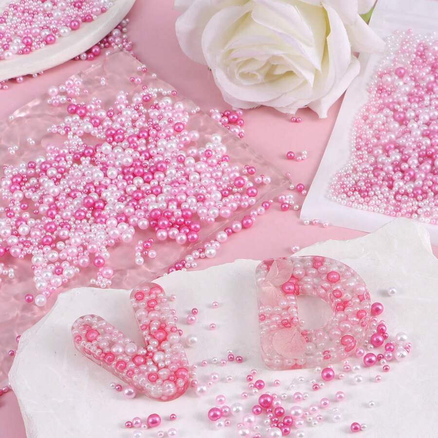 10g Pink Epoxy Resin Filler, Jewelry & Jewelry DIY, Handmade, Epoxy Resin Letter Silicone Mold Filler, Keychain Pendant Holiday Decoration Making And Various Handicrafts - Pink Mary - View 1