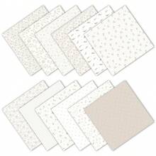 12pcs Beige Floral Art Collage Background Scrapbook Paper - Single-Sided Decorative Craft Paper For Scrapbooking, Journaling, Origami, Card Making & Photo Album Decor - A - View 7