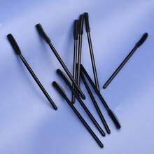 50/5pcs Silicone Mascara Brush, Eyebrow Brush, Eyeshadow Brush, Comb Makeup Brush Set, Suitable For Gifting - Black - View 3
