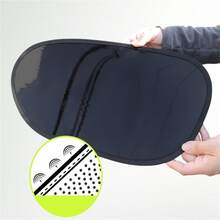 2pcs Car Summer Driver's Seat Sun Shade, Heat Insulation And Cooling, Car Driver's Seat Sun Visor, Static Cling Sun Shade, Invisible Sun Shade, Does Not Block Main And Passenger's View, Car Side Window Sun Shade - Black - View 9