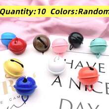 10 Peças Sinos Metálicos Coloridos Pintados, 22mm de Diâmetro, Acessórios de Joalheria de Natal DIY, Chaveiros, Pendentes, Sinos Coloridos Atacado, Decoração Suspensa DIY, Sinos Pequenos de Estimação Cartoon - Tamanho único, cor aleatória - Visão 12