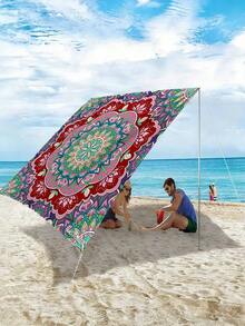 1 tấm bạt che nắng họa tiết Mandala, mái che ngoài trời chống thấm nước, vải che nắng chống tia UV, thích hợp cho sân, sân sau, vườn, hiên nhà, bãi cỏ, trang trí tiệc, kèm dây buộc (không bao gồm cột). - C - Xem 8