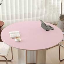 1pc Minimalist & Fashionable Round PU Leather Placemat, Suitable For Dining Table, Coffee Table, Desk, Manicure Desk, Coaster, Various Round Tabletops, Waterproof, Oil-Proof, Easy To Clean - Multicolor - View 20