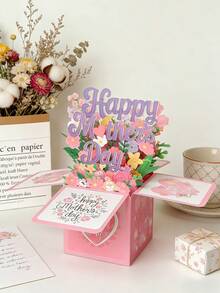 3D Pop-Up Mother's Day Card,Happy Mother's Day Flower Pop-Up Card For Mom,Wife,Grandmother,Any Mother Figure In Your Life - Multicolor - View 7