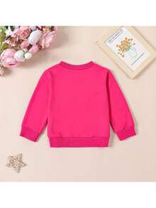 Mommy And Me Matching Outfits Christmas/Halloween Sweatshirts Family Matching Xmas Clothes Long Sleeve Crewneck Mama/Mini Letter Print Sweatshirts Pullover Tops Winter Fall Clothes - 粉色 - 查看 9