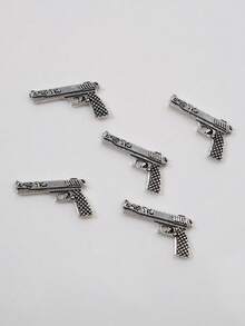 10 món đồ trang trí móng tay hình súng ngẫu nhiên, bao gồm M4, súng lục ổ quay, AKM và Desert Eagle. Đồ trang trí móng tay tự làm, đá trang trí móng, phụ kiện làm móng. - Nhiều màu - Xem 9