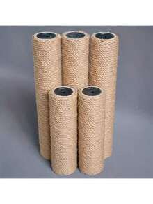 2件/套，直径6厘米剑麻绳猫抓柱，垂直猫树配件杆，耐磨黄麻杆，猫咪DIY搭建材料，含螺丝，尺寸：20厘米、30厘米、40厘米、50厘米 - 黃色 - 查看 5