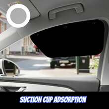 2 piezas Parasol para parabrisas de coche con ventosa, parasol para ventana, cortina de privacidad sin marco para ventana lateral de puerta de coche - A - Ver 2