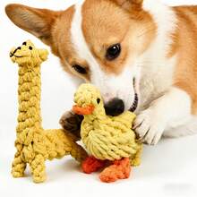 Bộ 4 món đồ chơi cho thú cưng với nhiều hình dạng khác nhau, có tính tương tác, vừa gặm vừa chơi. - Nhiều màu - Xem 8