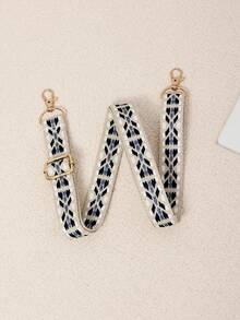 Ins Retro Style Woven Shoulder Strap, Adjustable Wide Pressure-Relieving Bag Strap, One Shoulder Crossbody Bag Replacement Strap Accessory - Multicolor - View 6