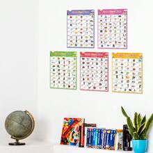 Lachilly 5pcs A4 Size Literacy Posters - High-Frequency Word List, Suitable For Children And Kindergarten - Classroom Decor - Student Literacy Learning Posters - Teacher Supplies - Home Schooling Resource Teaching Aid - Multicolor - View 13