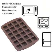 1pc Mini Brownie Pan Square Silicone Baking Mold For Cakes, Chocolates& Confectionery- DIY Baking& Jelly Making Tools, Kitchen Essentials, Back To School Season, Wedding Season, Halloween, Party - Multicolor - View 7