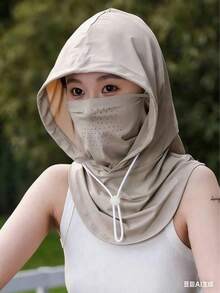 UPF50+ Unisex Summer Sun Protection Face Mask Hat, Breathable Ice Silk Neck Gaiter, Casual Beach Hat, Face Cover, Cap For Women - Multicolor - View 6