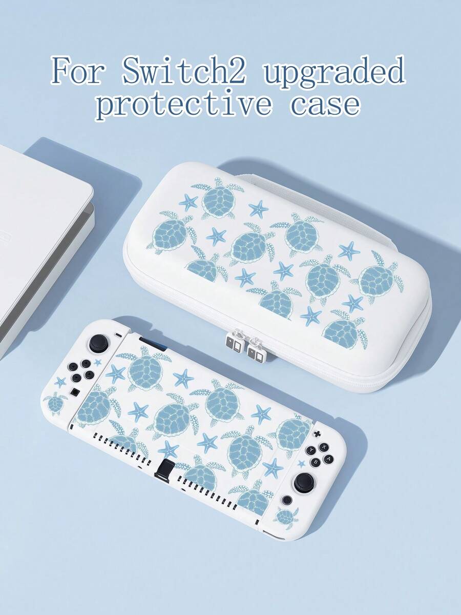 Aksesori Gaming Switch2 (2025) Baru: 1 buah Kabel Pengisian Daya & Kabel Data Motif Kura-kura & Bintang Laut, Tas Penyimpanan, Kompatibel dengan Switch2/Switch OLED/Switch NS Versi Baterai Ekstra, Casing Pelindung/Tas Penyimpanan Konsol, Stand Terintegrasi, Dapat Menampung 10 Kartu Game, Portabel, Anti Jatuh & Tahan Guncangan, Tas Pembawa Kartu Game & Tas Kontroler - MultiWarna - View 1