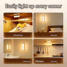 VOLACI Intelligent LED Motion Sensor Night Light, With USB Rechargeable Battery, Wireless Magnetic Installation Base, Suitable For Cabinets, Corridors And Bedrooms, Wireless Lighting Solution | Fashionable LED Light | Magnetic Installation Light - Cabinet Lights - View 7