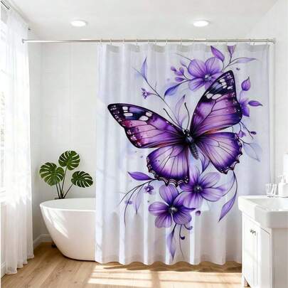 1 pièce Rideau de douche en aquarelle coloré à motif de trèfle pour la décoration de salle de bain. Rideau de douche moderne avec motif abstrait de trèfle à quatre feuilles, avec crochets, imperméable et lavable. Rideau de douche botanique Boho avec imprimé de feuilles multicolores pastel pour baignoire et douche. Accessoires de salle de bain esthétiques, parfait pour spa, hôtel et décoration de salle de bain à la maison. Pas besoin de doublure.
