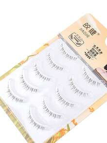 5 Pairs Elongated Lower Eyelash Extensions - Black - View 10