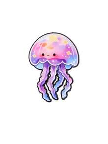 1pc Jellyfish Enamel Pin Cartoon Pins Gift Briefcase Badges Badges On Backpack Brooch For Clothes Cute Things Brooches - Multicolor - View 10