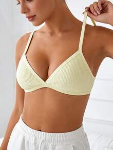 3 chiếc áo ống không đường may gợi cảm cho nữ, áo ngực cúp tam giác cổ chữ V sâu, áo vest bralette lưng chéo đẹp, nội y nữ cho mùa tựu trường - Nhiều màu - Xem 8