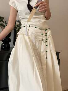 1条银合金波西米亚风串珠腰链 - 銀色 - 查看 4