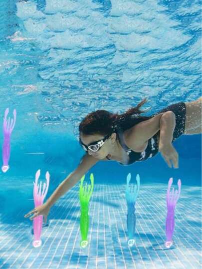 5.9in Random Color PVC Squid Diving Toy, Swimming Pool Water Play Toy