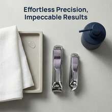 2件装指甲钳，男女通用美容护理工具 - 不銹鋼 - 查看 2