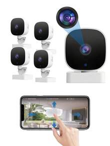 1pc 1080P Full HD Smart Mini Pet Camera, Supports WiFi Connection, Two-Way Audio, Motion Detection, Night Vision, Remote Viewing Via Mobile App. Powered By USB, No Built-In Battery. Suitable For Indoor/Outdoor Home Monitoring Of Pets Like Cats And Dogs. - White - View 6