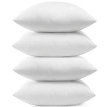 2 Pack Natural Feather Down Throw Pillow Inserts, Couch Cushion, Sham Stuffer,  Square Polyester White Decorative Pillows For Couch Bed Sofa Patio Furniture-14*22in/20*20in/22*22in/24*24in - 白色 - 查看 17