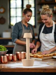 Dụng cụ nén bánh tart, dụng cụ nén bánh ngọt hai mặt bằng gỗ, khuôn nén bánh trứng tart, dụng cụ đẩy bánh ngọt tự làm cho nhà bếp, dụng cụ làm bánh tiệc tùng, khuôn bánh pie, tart và quiche. - Màu Khaki - Xem 8