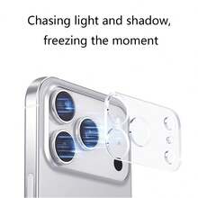 3片装相机镜头保护膜，兼容苹果17/17 Pro/17 Air/17 Pro Max，全透明钢化玻璃镜头保护膜 - 無色 - 查看 3