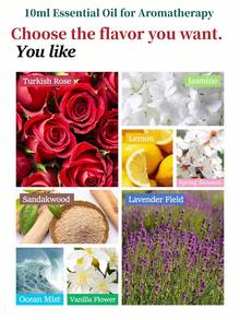 2瓶10毫升薰衣草/香草精油，天然植物精油，适用于家居香薰机、空气净化器、蜡烛、加湿器等，另有玫瑰、檀香、樱花、茉莉、柠檬、香草和海洋之梦等香型可选。 - 多色 - 查看 3