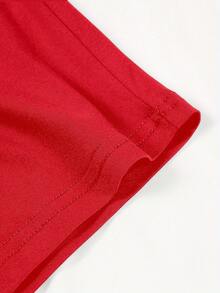 (Authorized By Disney2026) T-Shirt Shorts Set For Ladies' Casual Two-Piece, Spring And Summer Women's Round Neck T-Shirt. The Fabric Is Soft, Comfortable And Breathable, Suitable For Daily Wear, Shopping, Traveling, Gathering And Home Use. It Is Also Suitable As A Beautiful Gift. Every Woman Should Have One. - 紅色 - 查看 4