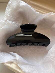 3个装女士黑色、白色、棕色轻巧塑料发夹，时尚百搭，优雅简约，纯色发爪，适合日常、休闲、派对、通勤、海滩、度假、发型设计、洗脸/洗头、化妆等场合，是女性时尚发夹和发饰的理想之选。 - 彩色 - 查看 2