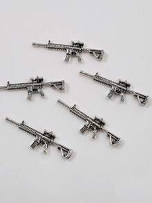 10 món đồ trang trí móng tay hình súng ngẫu nhiên, bao gồm M4, súng lục ổ quay, AKM và Desert Eagle. Đồ trang trí móng tay tự làm, đá trang trí móng, phụ kiện làm móng. - Nhiều màu - Xem 8