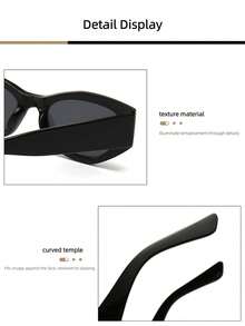 1 chiếc kính mắt mèo kiểu retro Châu Âu và Mỹ thời trang Y2K, kính thời trang PC nhẹ, đa năng, phù hợp cho mọi mùa. - Nhiều màu - Xem 5